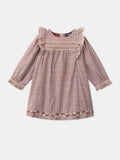 Robe rayée avec fils métallisés - 1