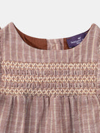 Robe rayée avec fils métallisés - 2