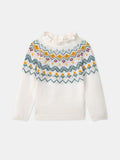 Pull  en jacquard écru - 1