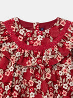 Robe fleurie en velours côtelé - 2