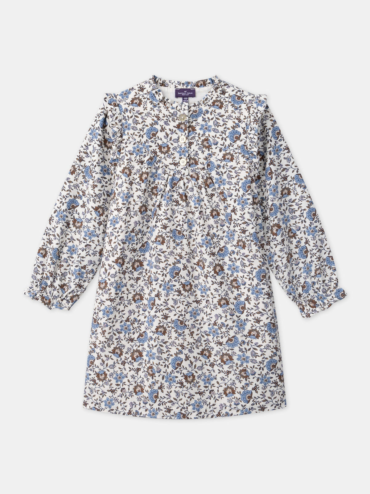 Robe fleurie en velours - 1