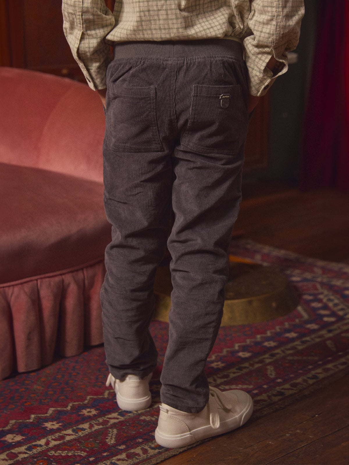Pantalon Gris en Velours - 2