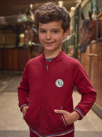 Gilet en maille piquée rouge - 1