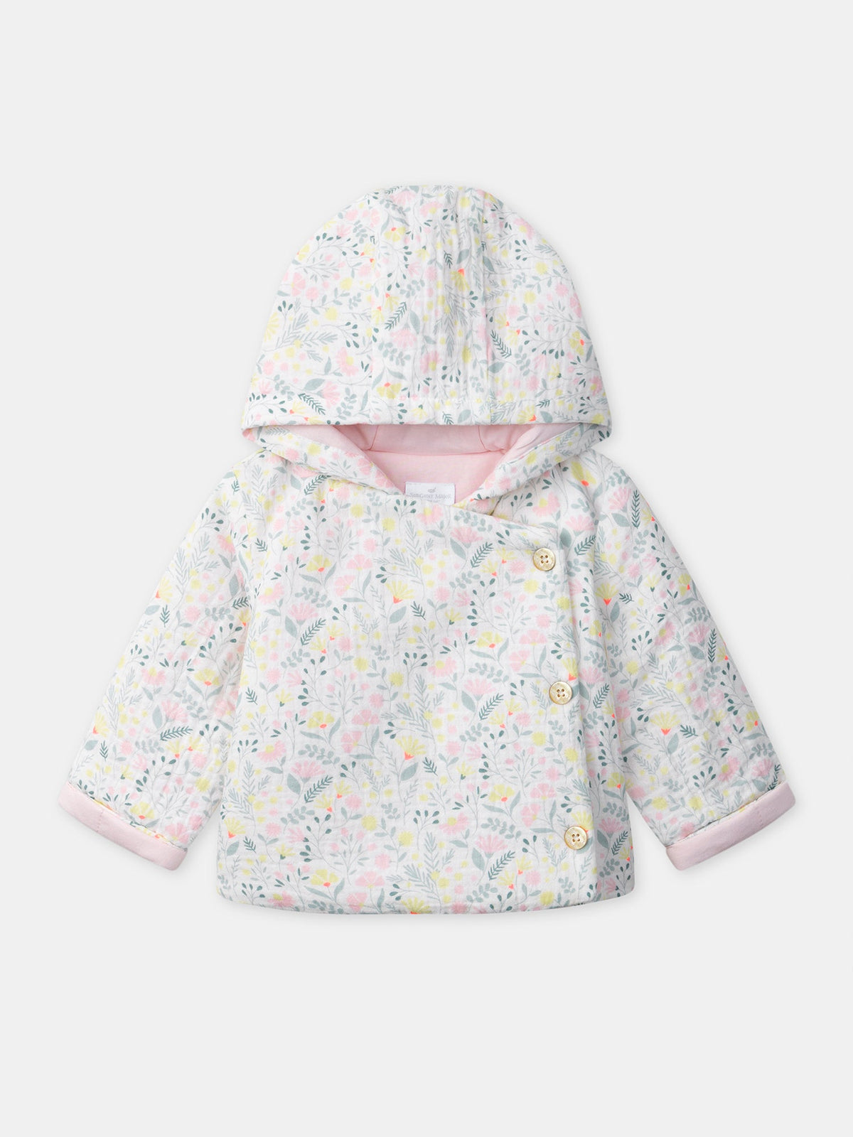 Veste à capuche imprimé fleuri Naissance Fille - 1