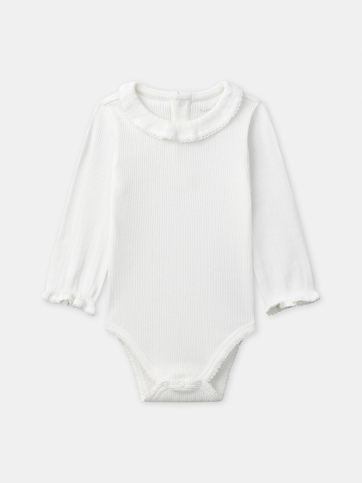 Ensemble combinaison fleuri + body écru + chaussettes à ruban Naissance Fille - 2