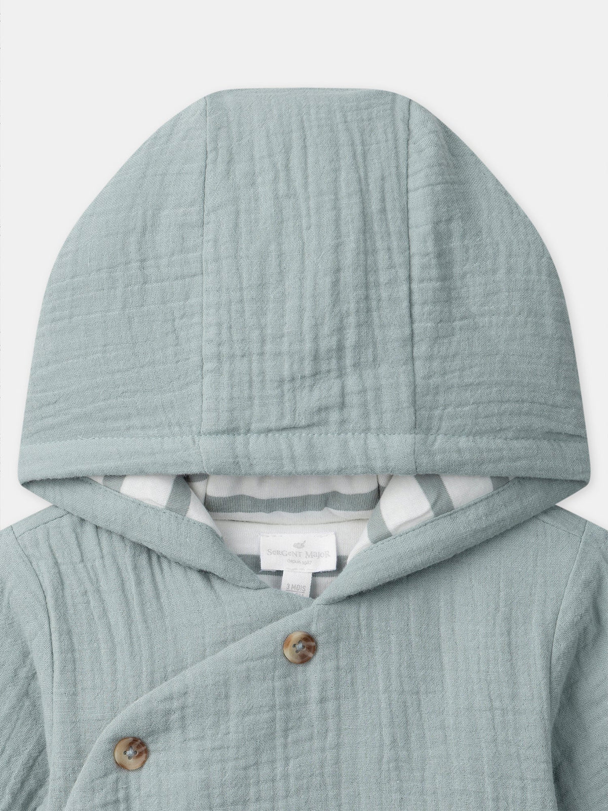 Veste à capuche bleue grisée Naissance Garçon - 2