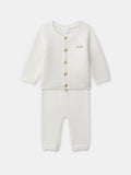 Ensemble gilet + pantalon écru Naissance Mixte - 1