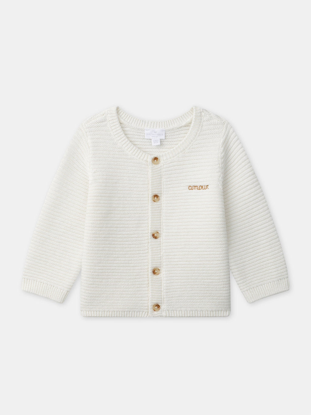 Ensemble gilet + pantalon écru Naissance Mixte - 2