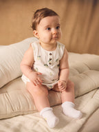 Ensemble barbotteuse imprimée citrons + chaussettes Naissance Mixte - 2