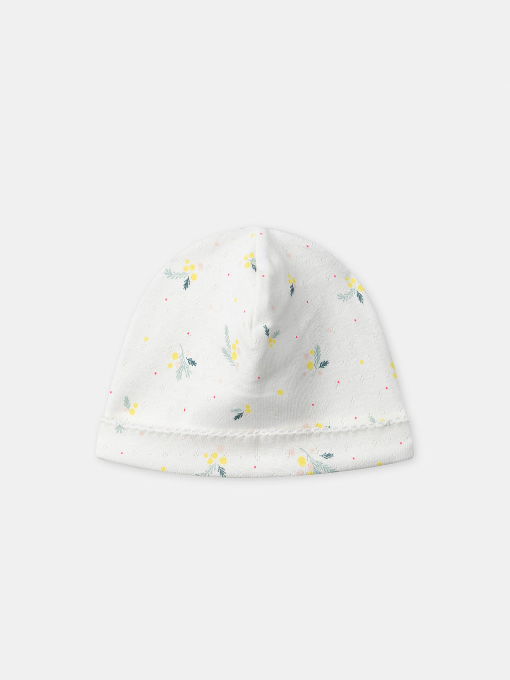 Ensemble haut + pantalon + bonnet imprimé feuillage Naissance Fille - 2