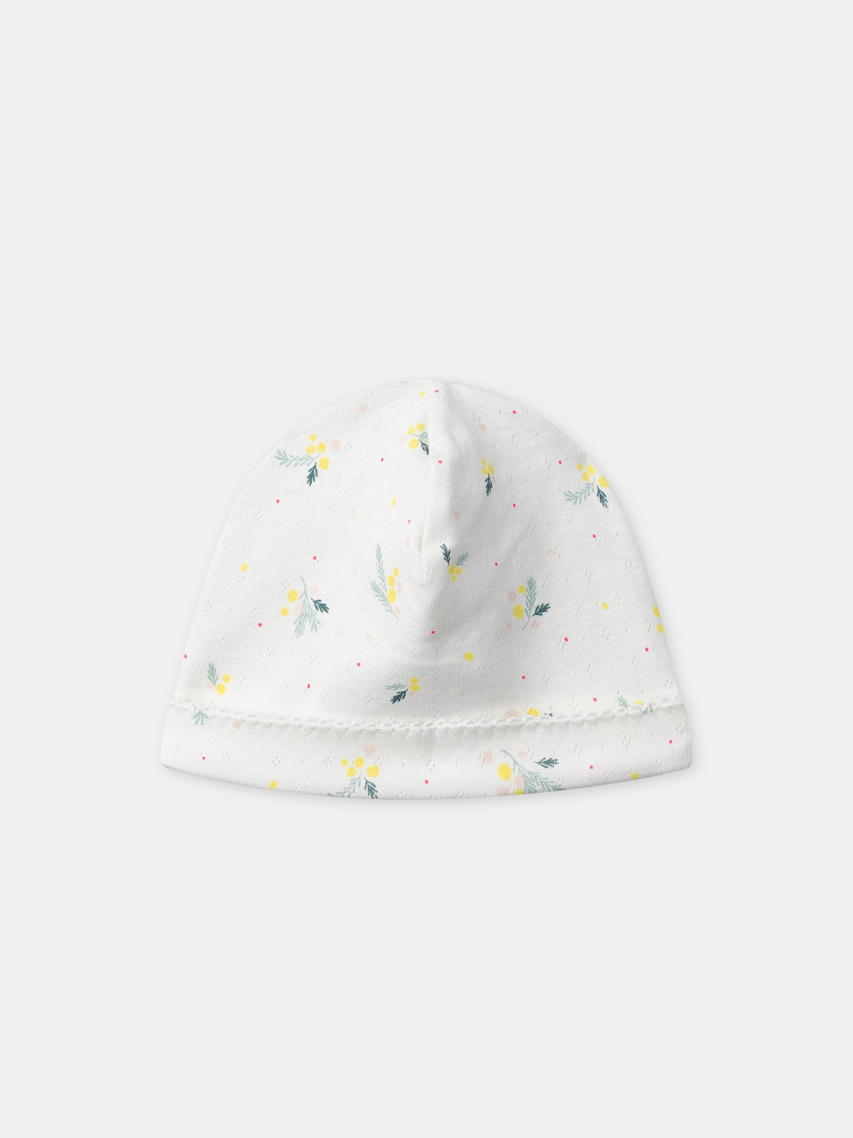 Ensemble haut + pantalon + bonnet imprimé feuillage Naissance Fille - 2