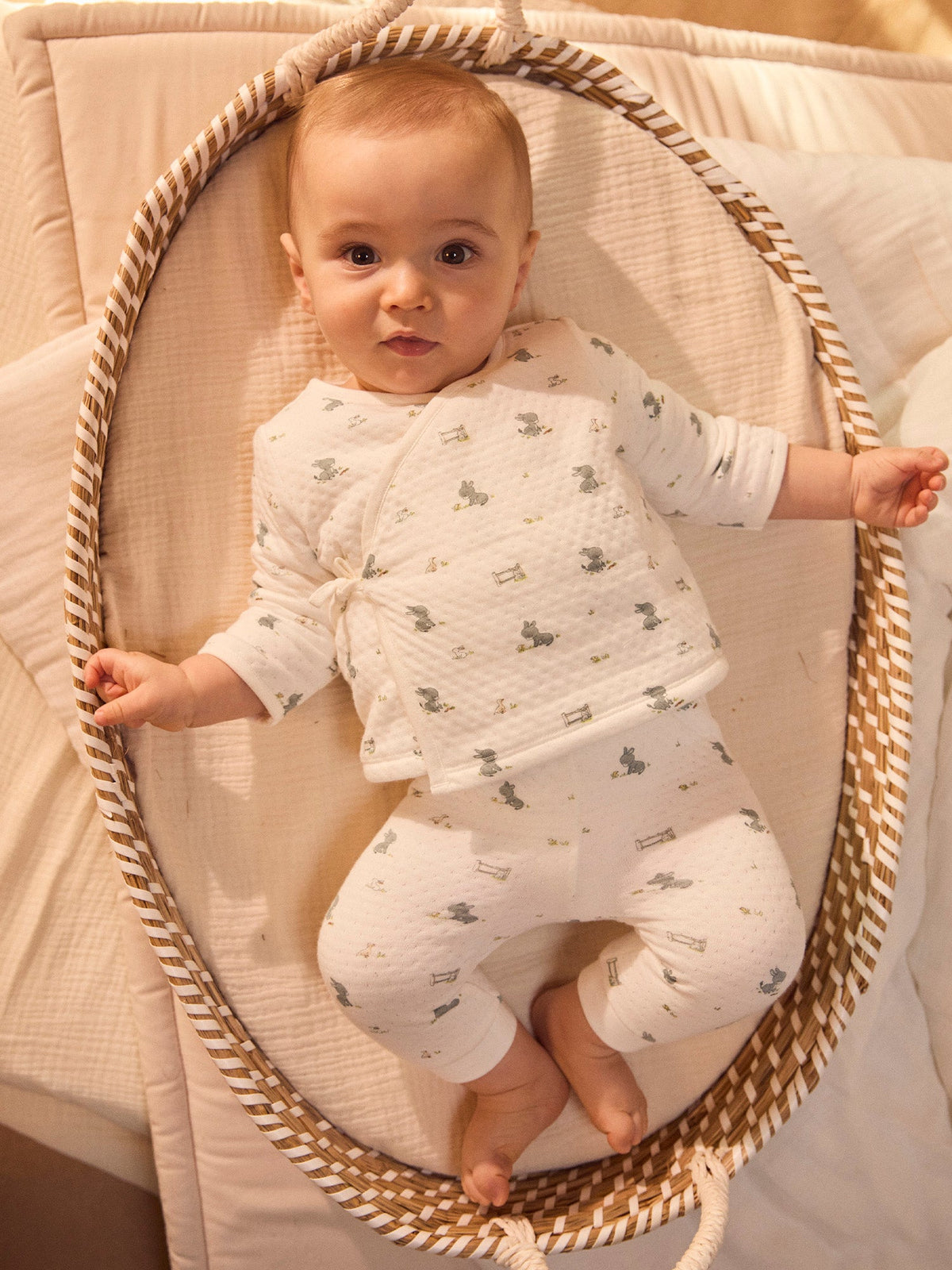 Ensemble haut + pantalon imprimé ânes Naissance Garçon - 2