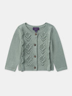 Cardigan vert à volant Bébé Fille - 1