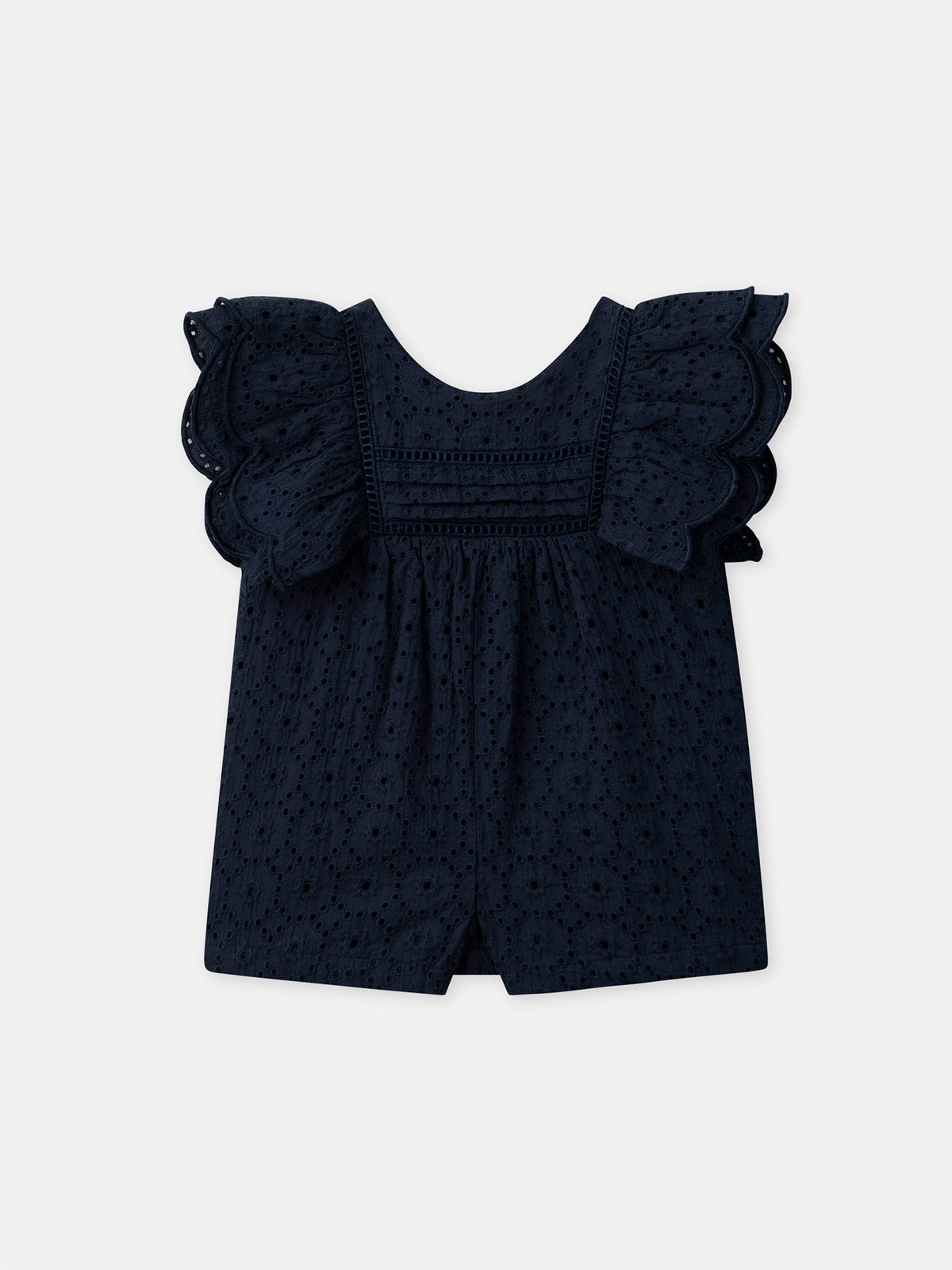 Combinaison bleu marine à volants Bébé Fille - 1