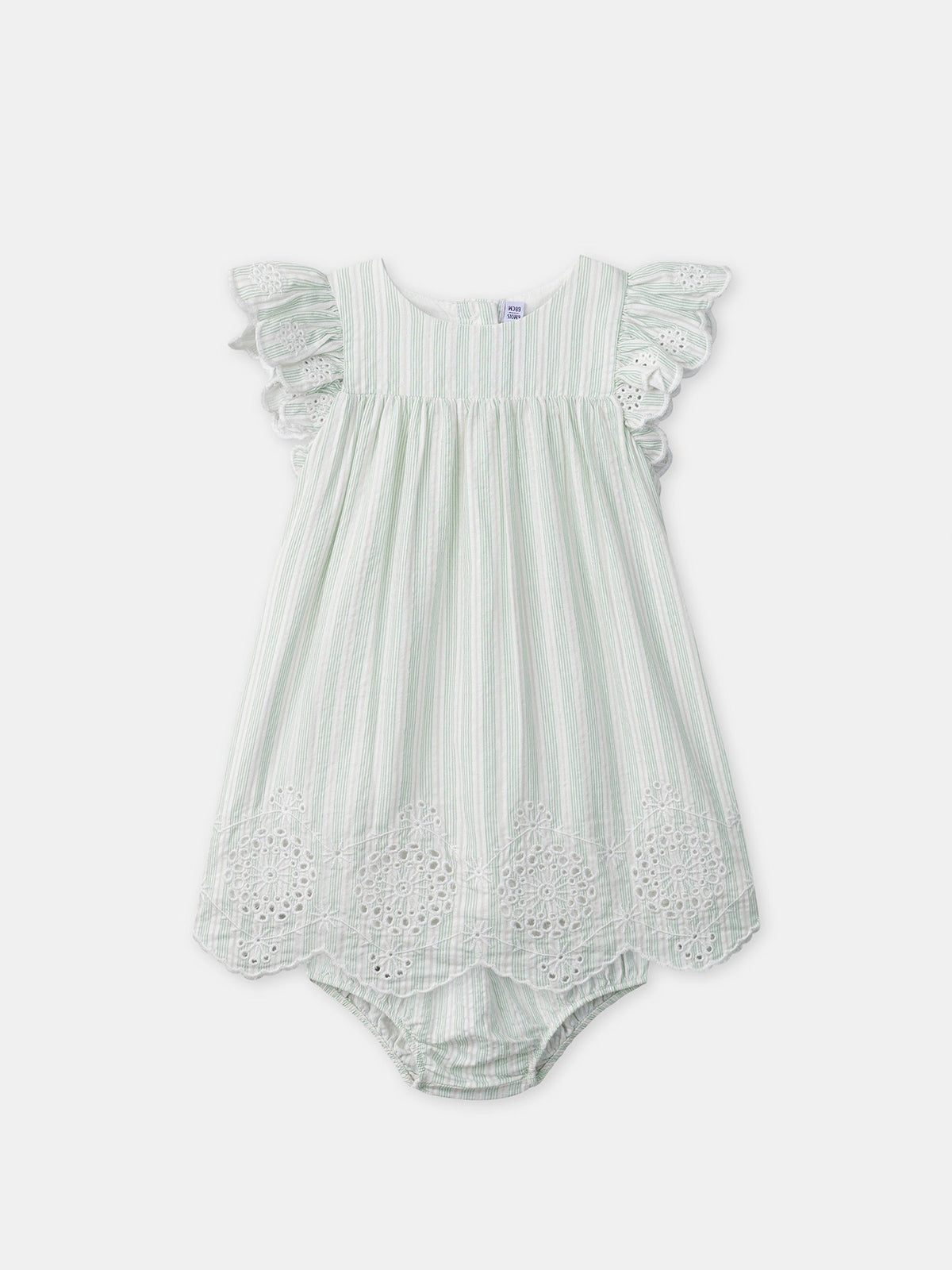 Robe + bloomer à rayures Bébé Fille - 1