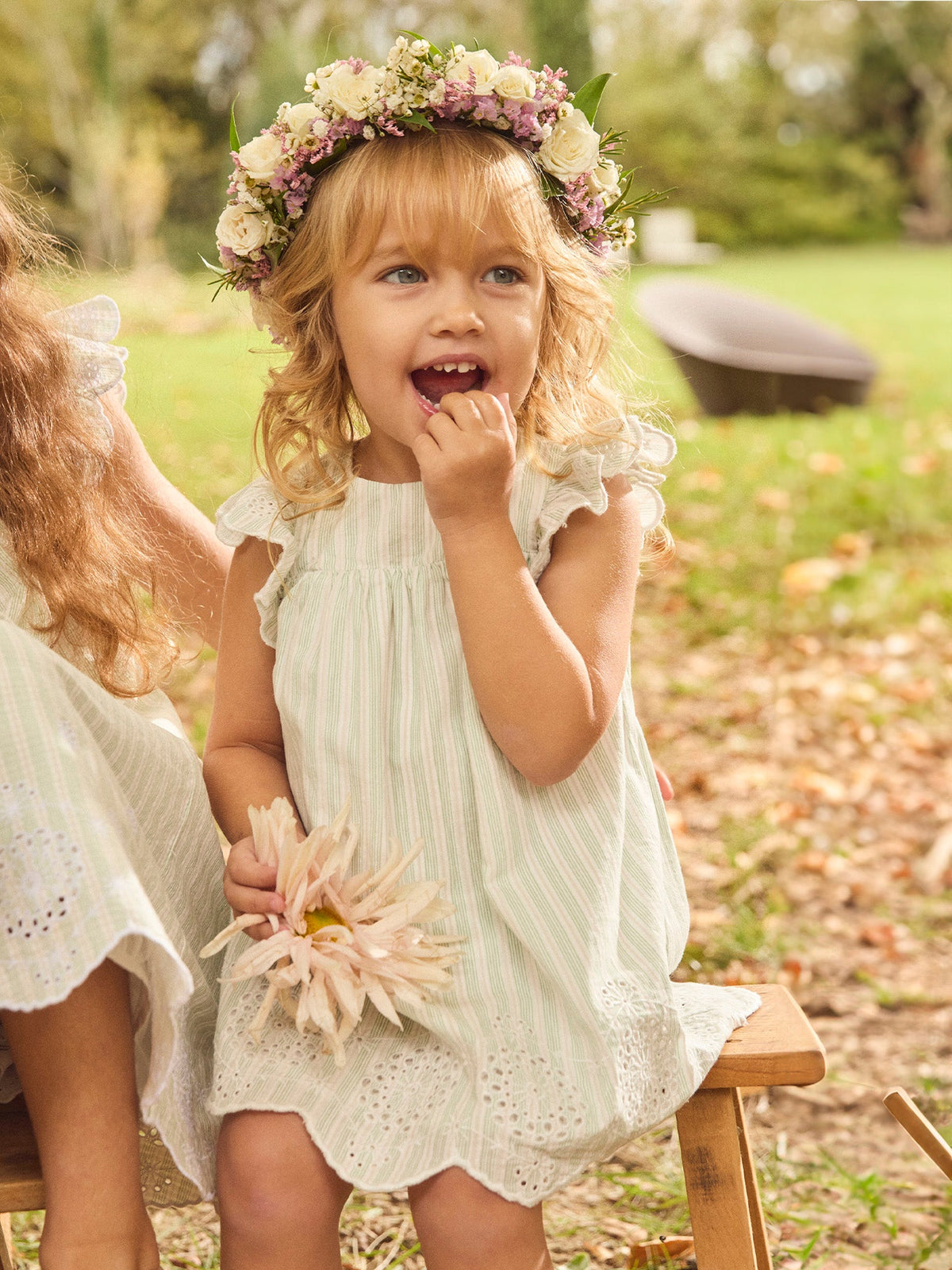 Robe + bloomer à rayures Bébé Fille - 2
