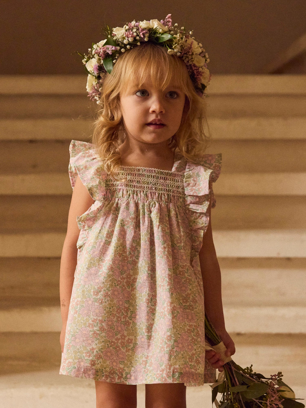 Robe + bloomer imprimé fleuri Bébé Fille - 2