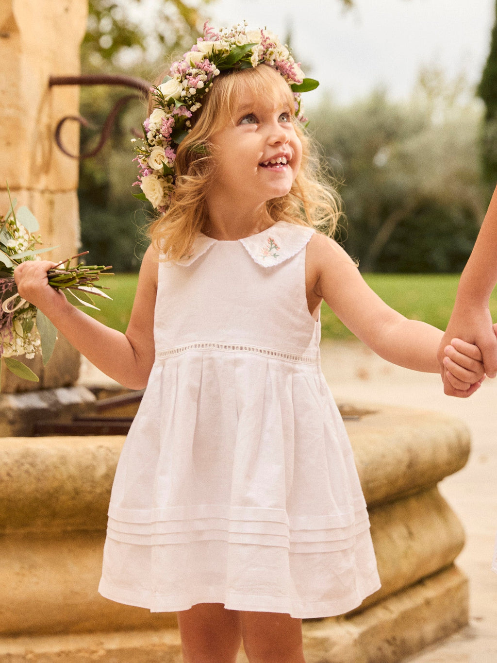Robe écru à col brodé Bébé Fille - 2