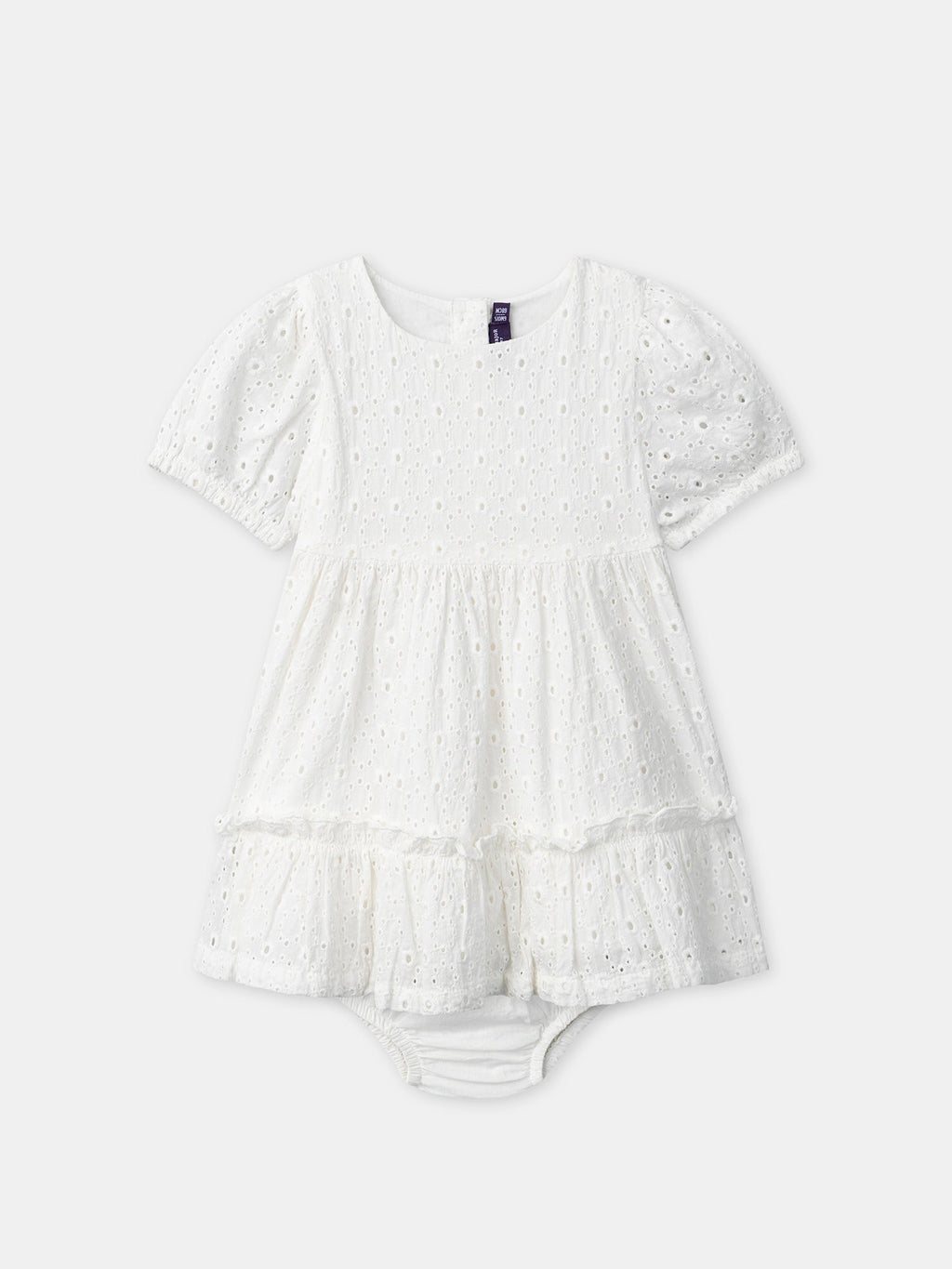 Robe + bloomer brodée écru Bébé Fille - 1