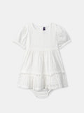 Robe + bloomer brodée écru Bébé Fille - 1