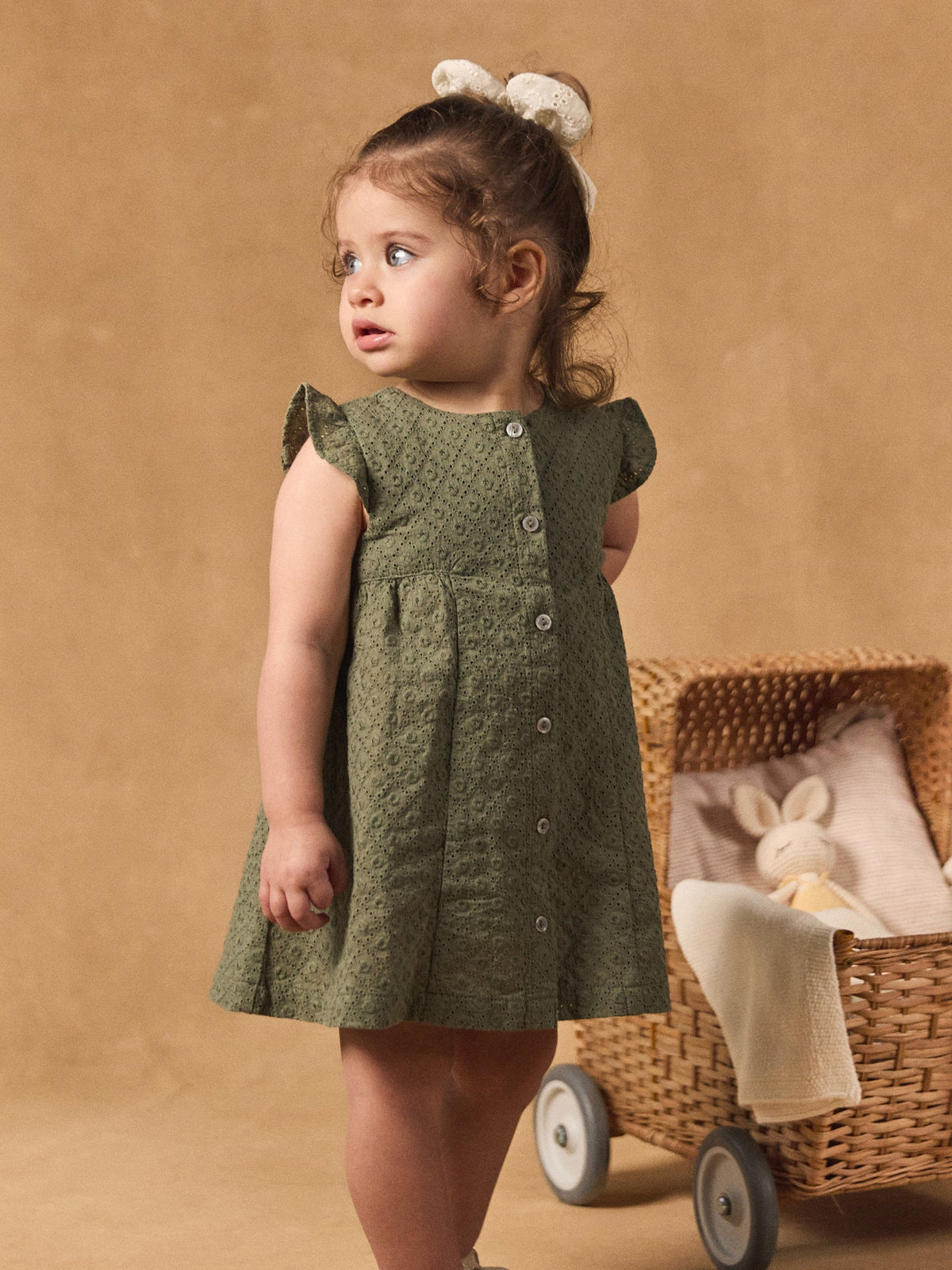 Robe + bloomer kaki Bébé Fille - 2