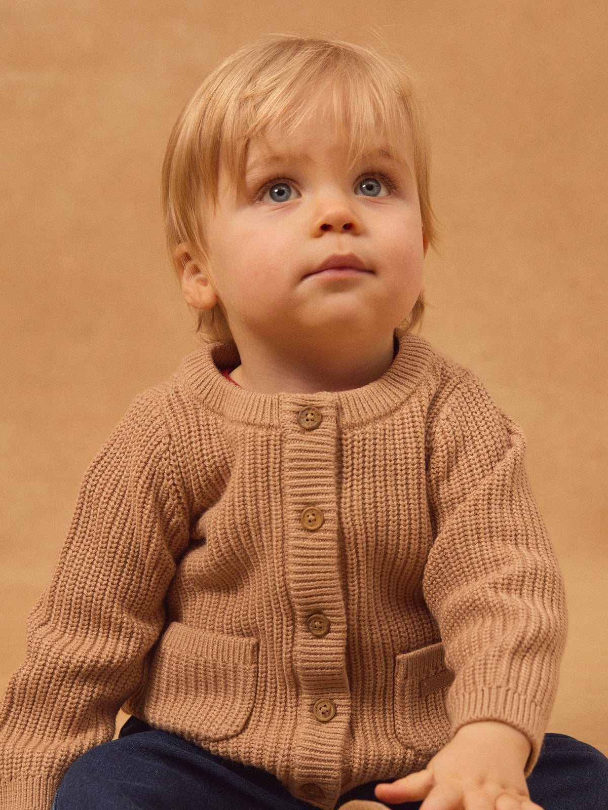 Cardigan beige Bébé Mixte - 2