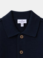 Gilet bleu marine à col Bébé Mixte - 2
