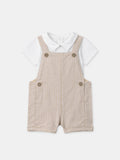 Ensemble salopette à rayures + body Bébé Garçon - 1