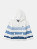 Gilet à capuche et rayures bleues Bébé Garçon - 1