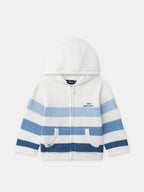 Gilet à capuche et rayures bleues Bébé Garçon - 1