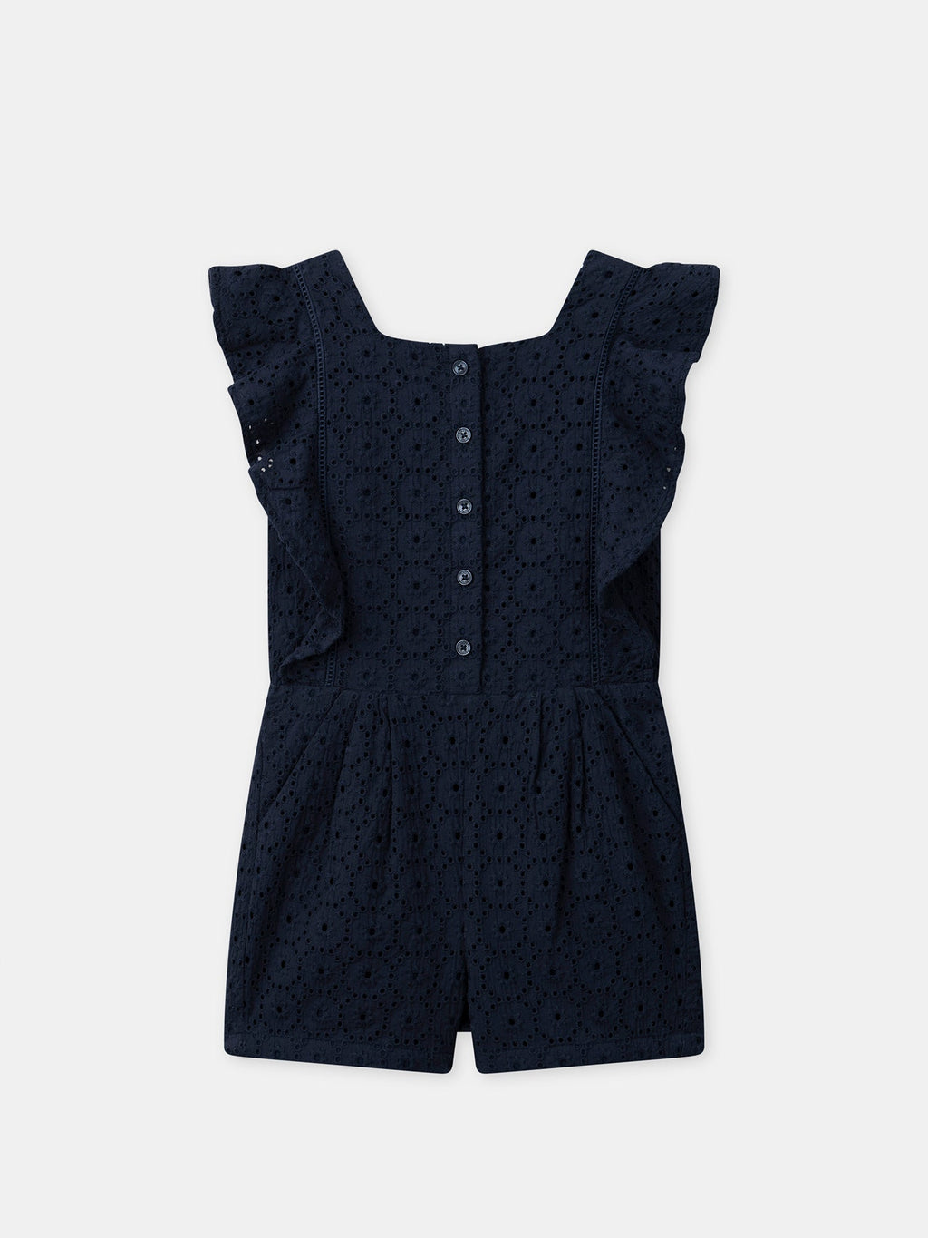 Combinaison bleu marine à volants Fille - 1