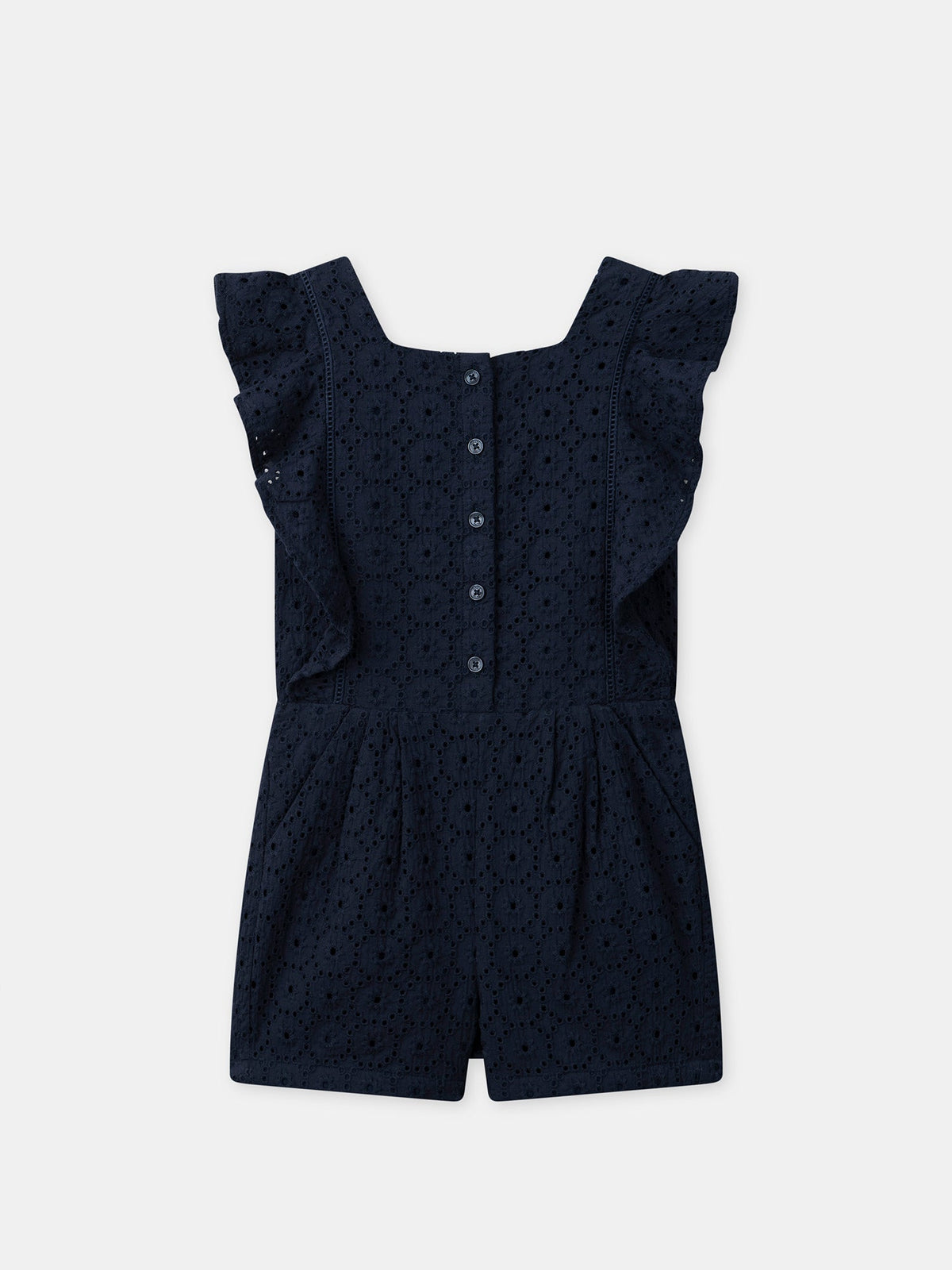 Combinaison bleu marine à volants Fille - 1