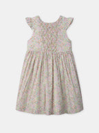 Robe imprimé fleuri à noeud Fille - 1