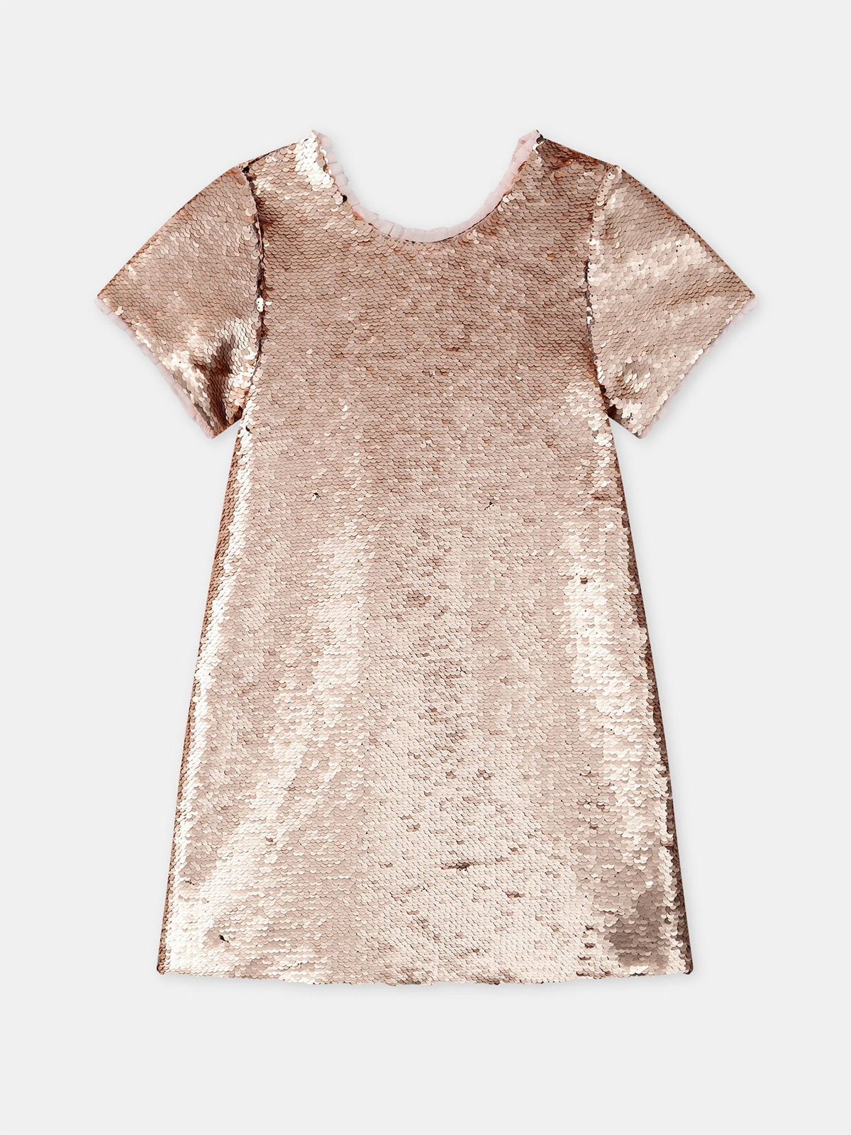 Robe à sequins roses Fille - 1