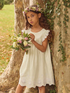 Robe à rayures avec noeud Fille - 2