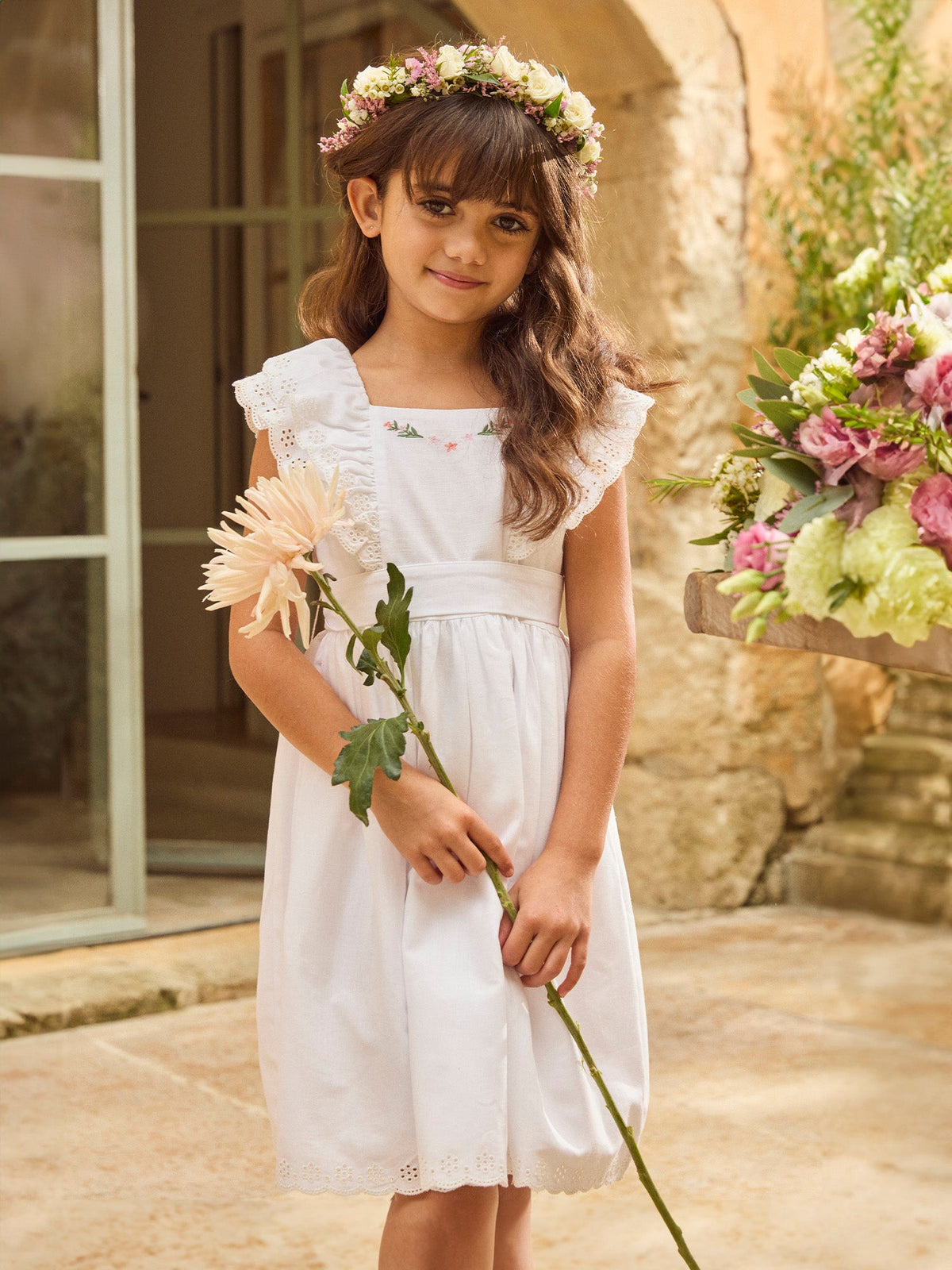 Robe blanche à volants Fille - 2