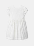Robe écrue à broderies fleurs Fille - 1