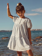 Robe à rayures bleues Fille - 2