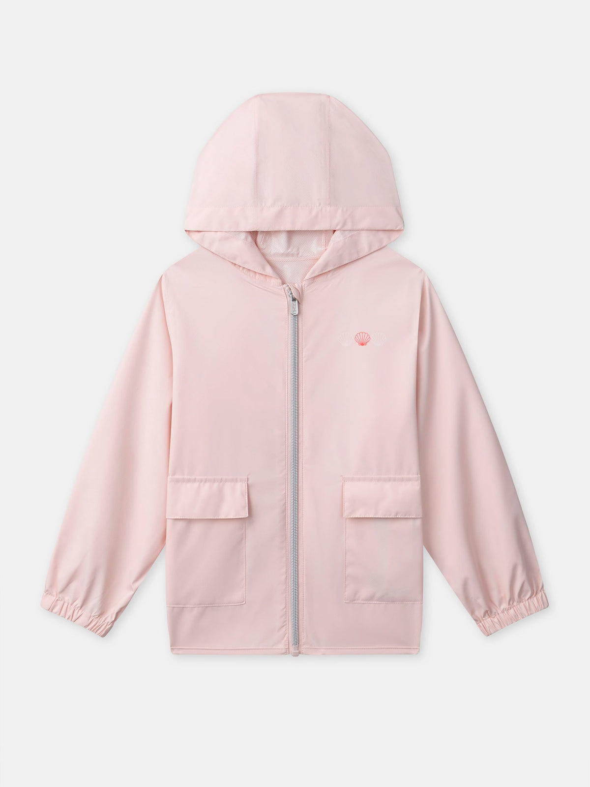 Veste coupe-vent à capuche rose Fille - 1