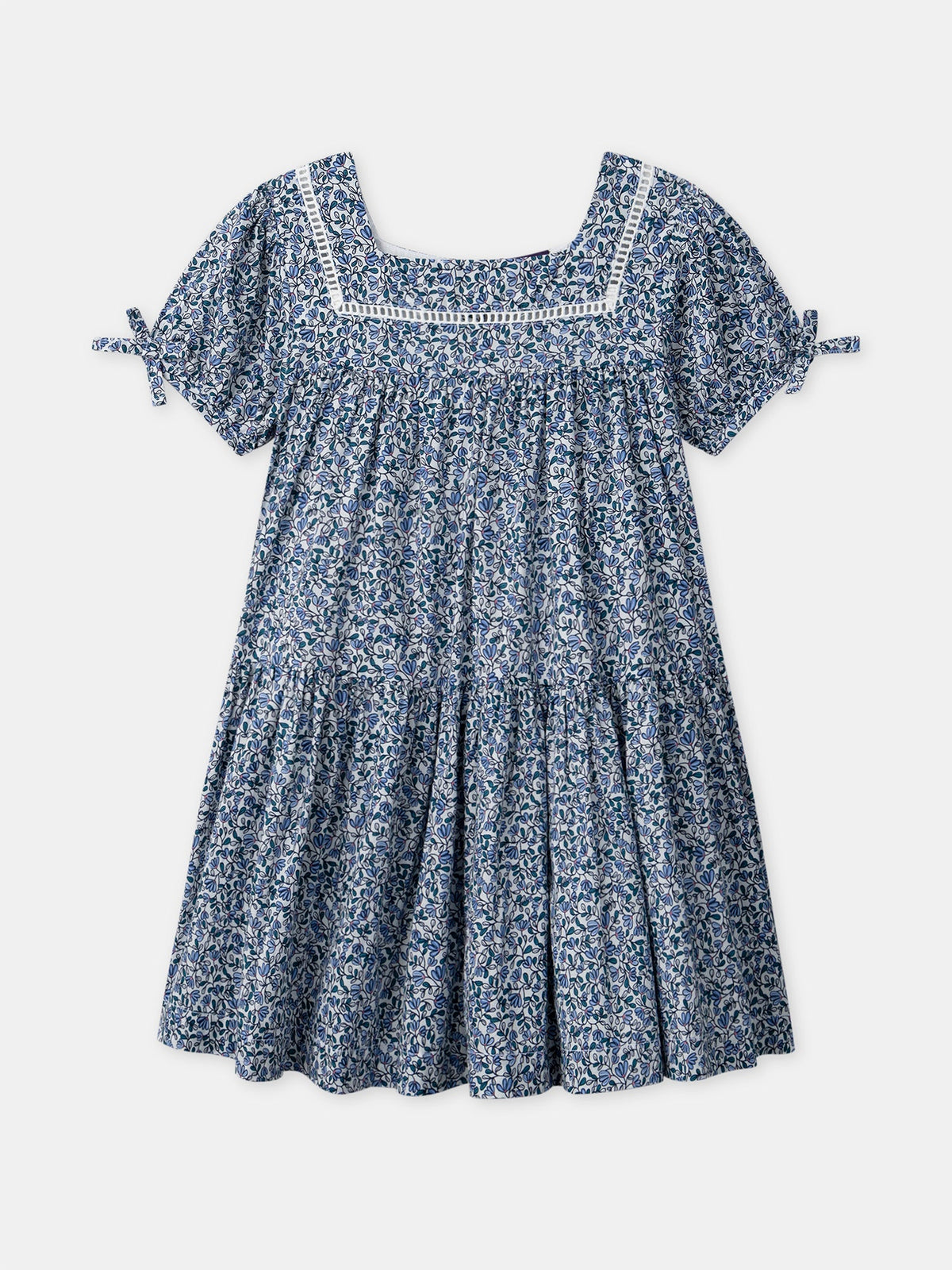 Robe imprimé fleuri bleu Fille - 1