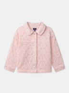 Veste rose broderies anglaises Fille - 1