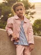 Veste rose broderies anglaises Fille - 2
