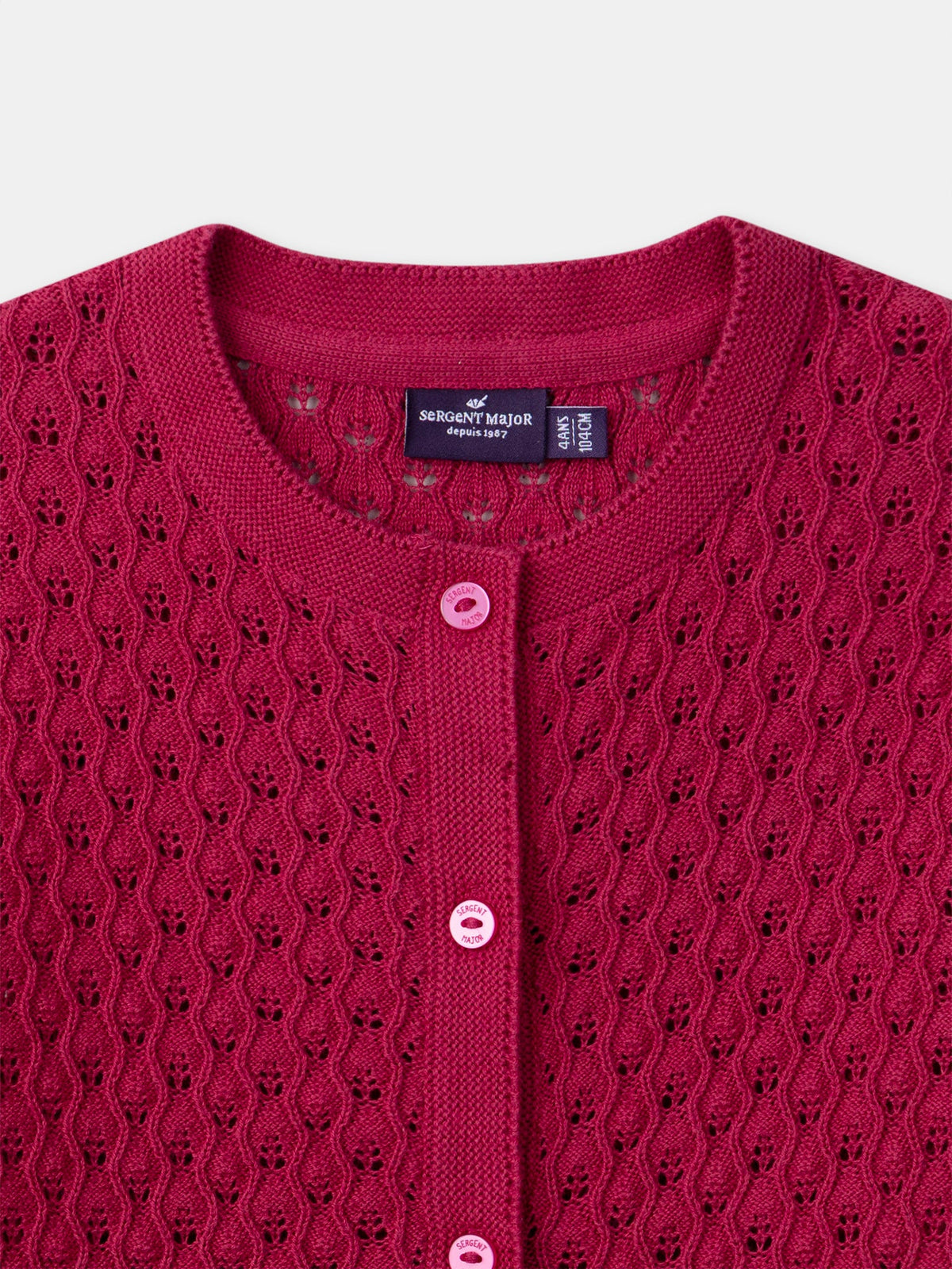 Gilet fuchsia Fille - 2
