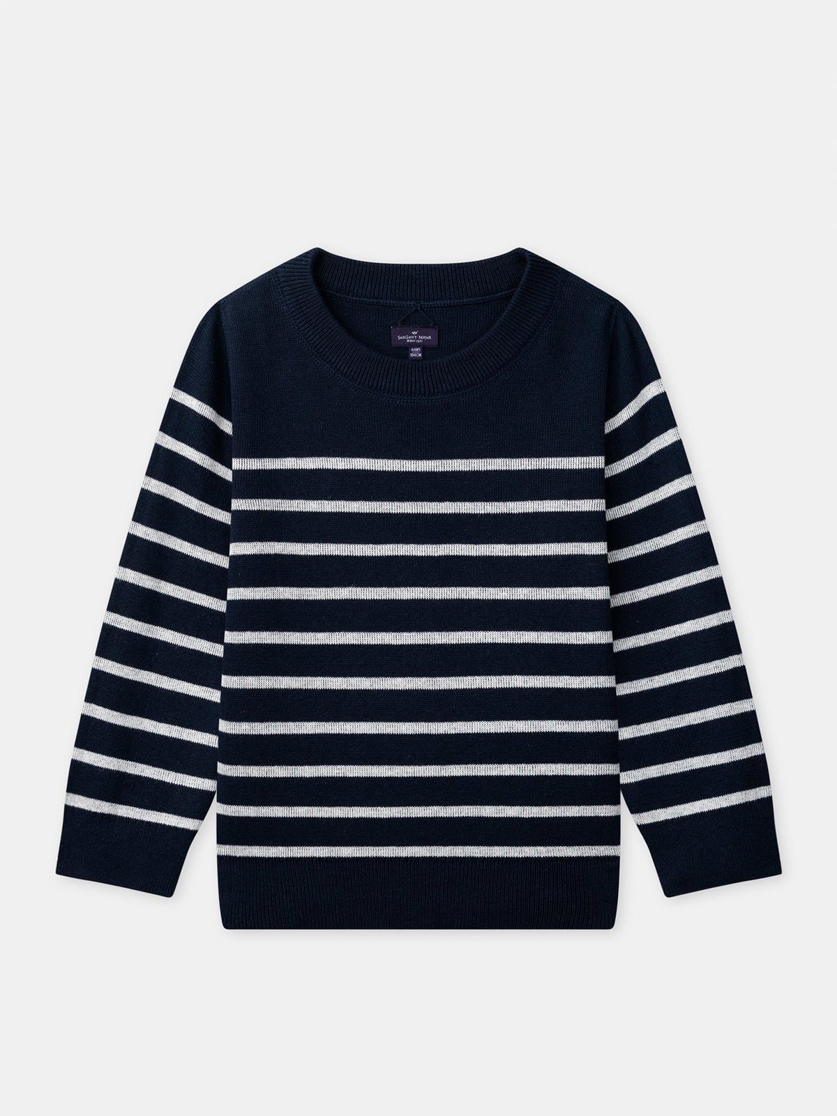 Pull réversible bleu marine uni ou à rayures blancs Garçon - 1
