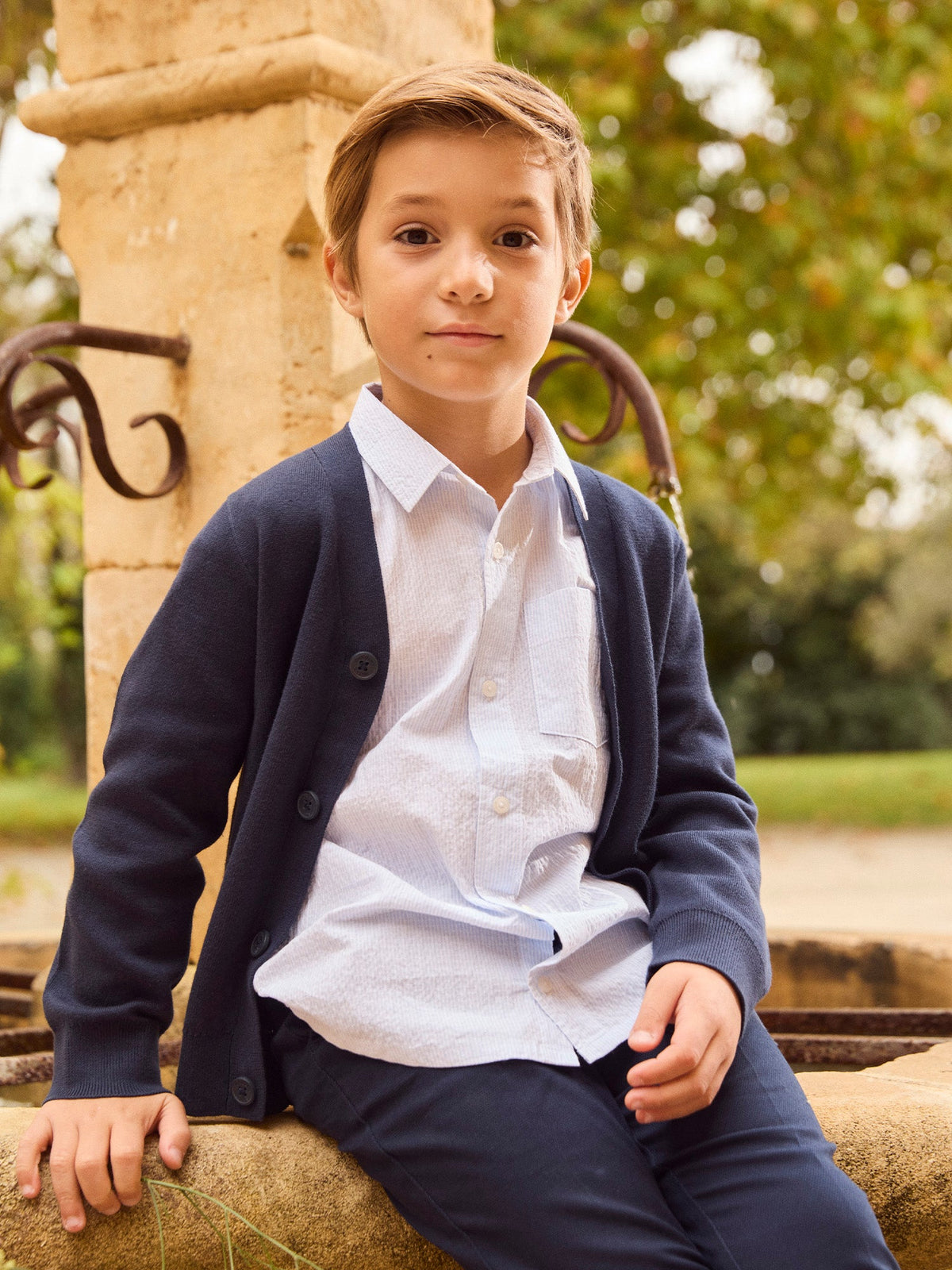 Gilet bleu marine Garçon - 2