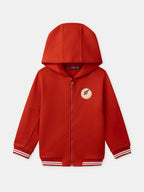 Gilet à capuche rouge Garçon - 1