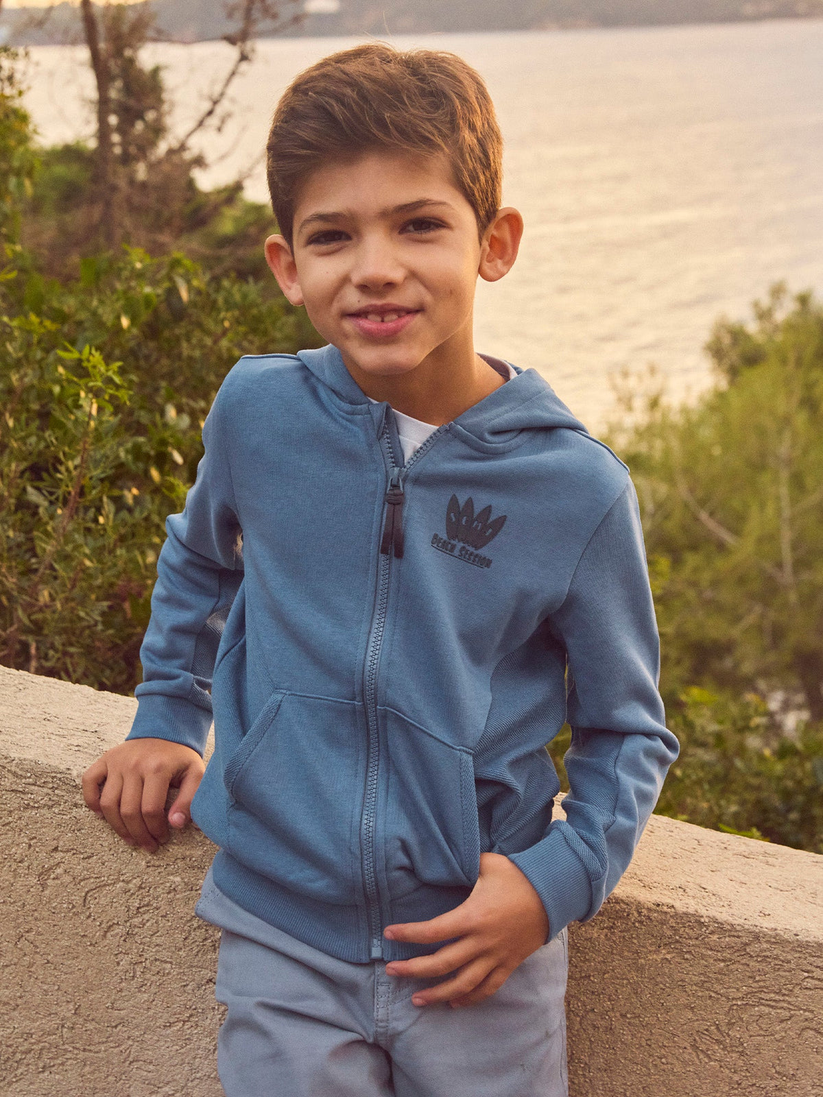 Gilet à capuche bleu Garçon - 2