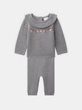 Ensemble pull et pantalon gris Naissance Fille - 1