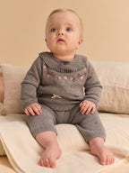 Ensemble pull et pantalon gris Naissance Fille - 2