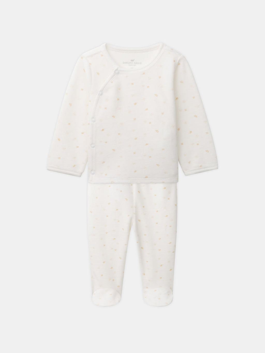 Ensemble haut + pantalon en velours imprimé feuillage Naissance Mixte - 1